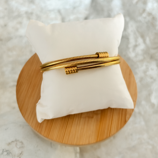 Helix Bangle - Gold