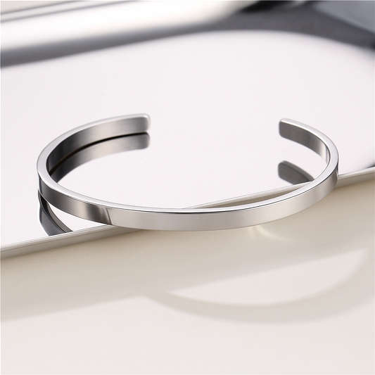 Essential Cuff Bangle - Steel