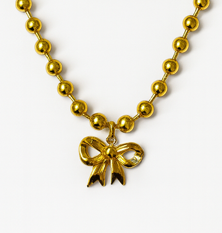 Golden Bow Necklace