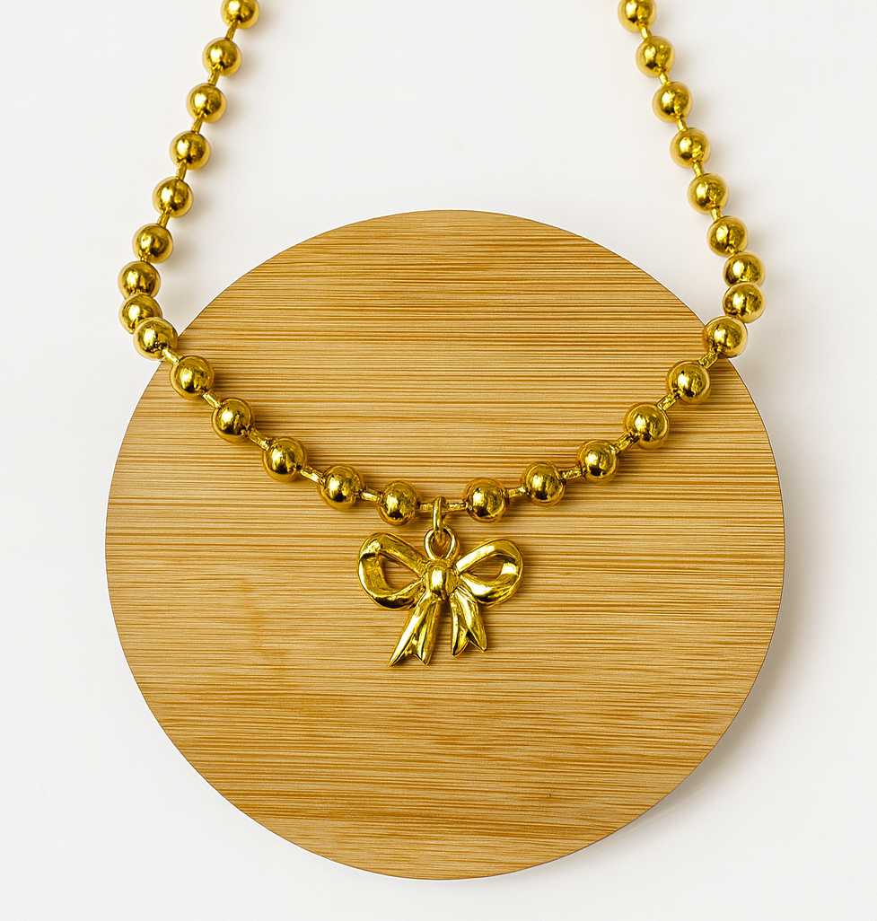 Golden Bow Necklace