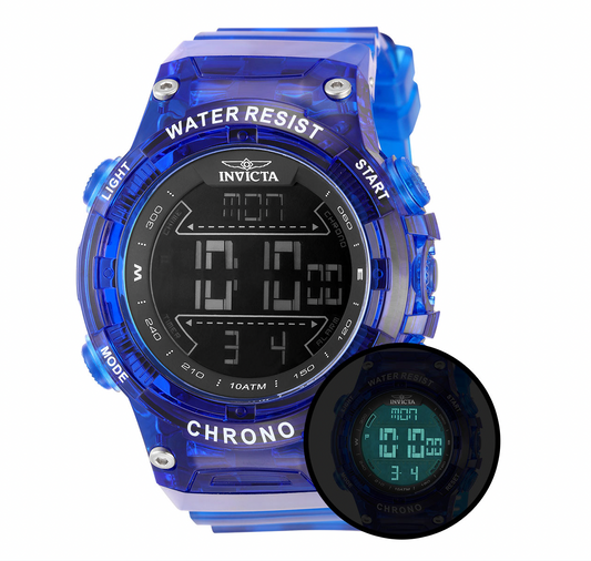 Invicta Racing Burnout Digital Men's Watch - Blue