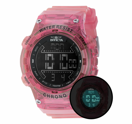 Invicta Racing Burnout Digital Men's Watch - Pink